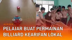 Aksi sekumpulan pelajar membuat permainan billiard dari barang-barang bekas dan seadanya menarik perhatian