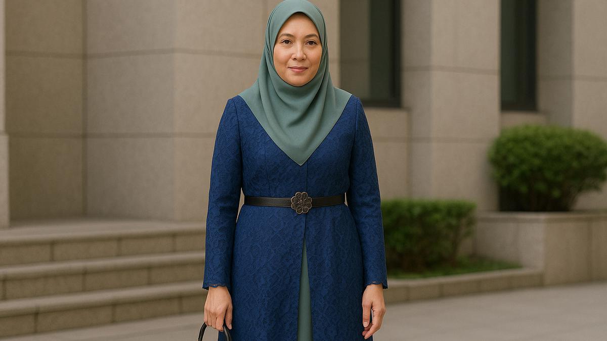 10 Model Gamis Brokat Menutup Dada yang Bikin Ibu-ibu Usia 50-an Tampil Lebih Muda dan Anggun