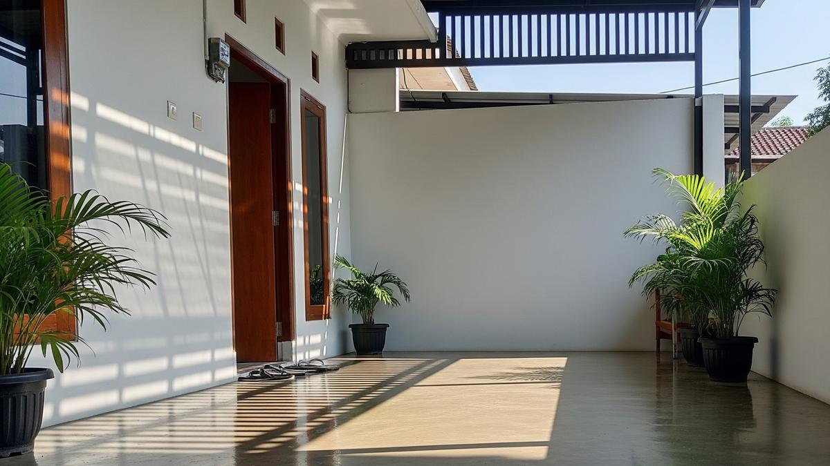 9 Model Teras Rumah dengan Lantai Semen Polos yang Estetik, Hadirkan Nuansa Minimalis