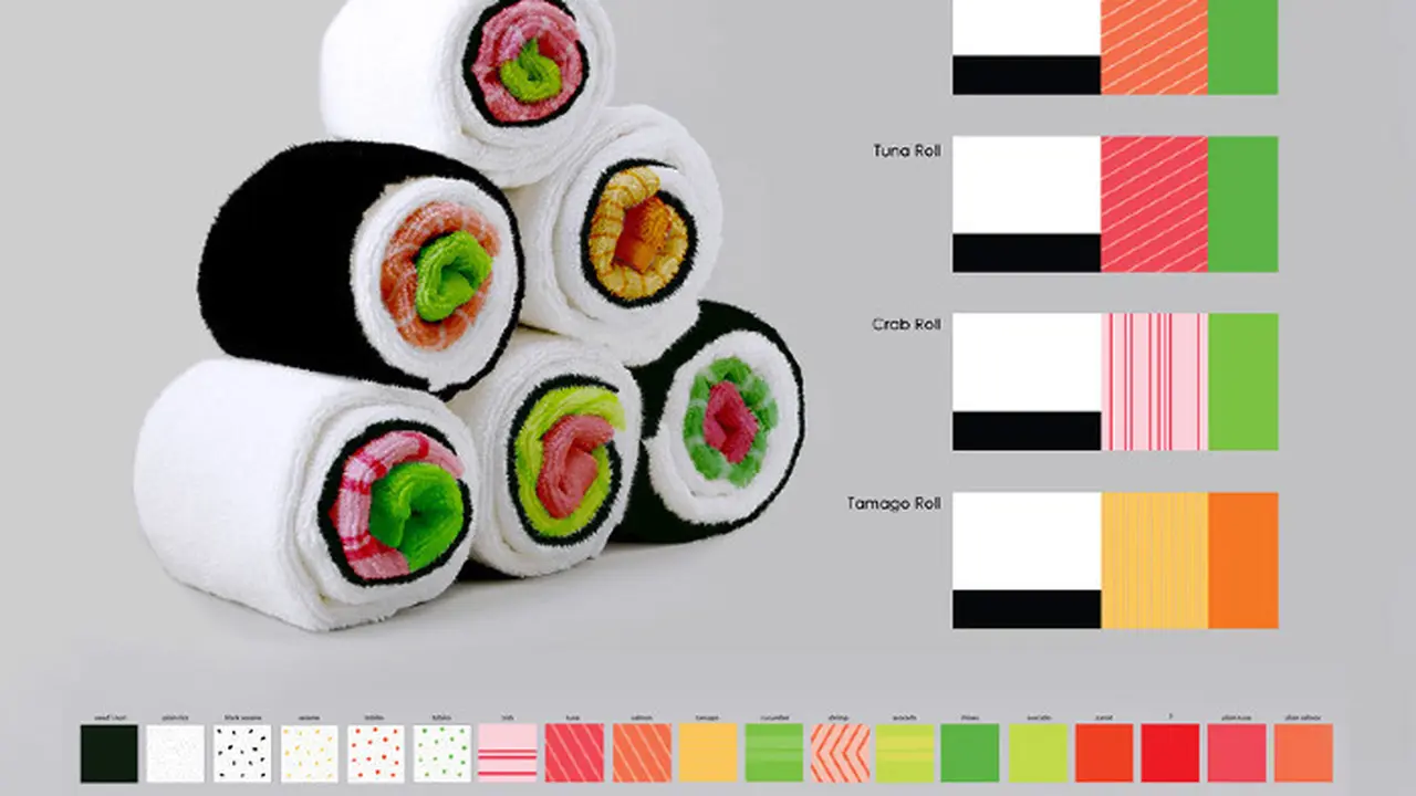 Sungguh Menggugah Selera Handuk Berbentuk Sushi Ini