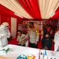 Posko pemeriksaan rapid test antigen Covid-19 di Rest Area KM 13,5 Tol Jakarta-Merak. (Liputan6.com/Pramita Tristiawati)