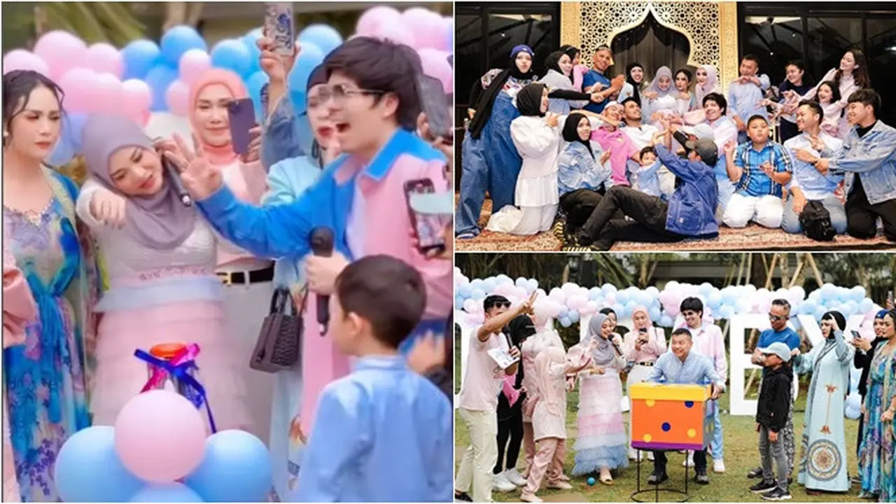 8 Potret Gender Reveal Anak Kedua Aurel Hermansyah, Ramai Semua Keluarga Datang
