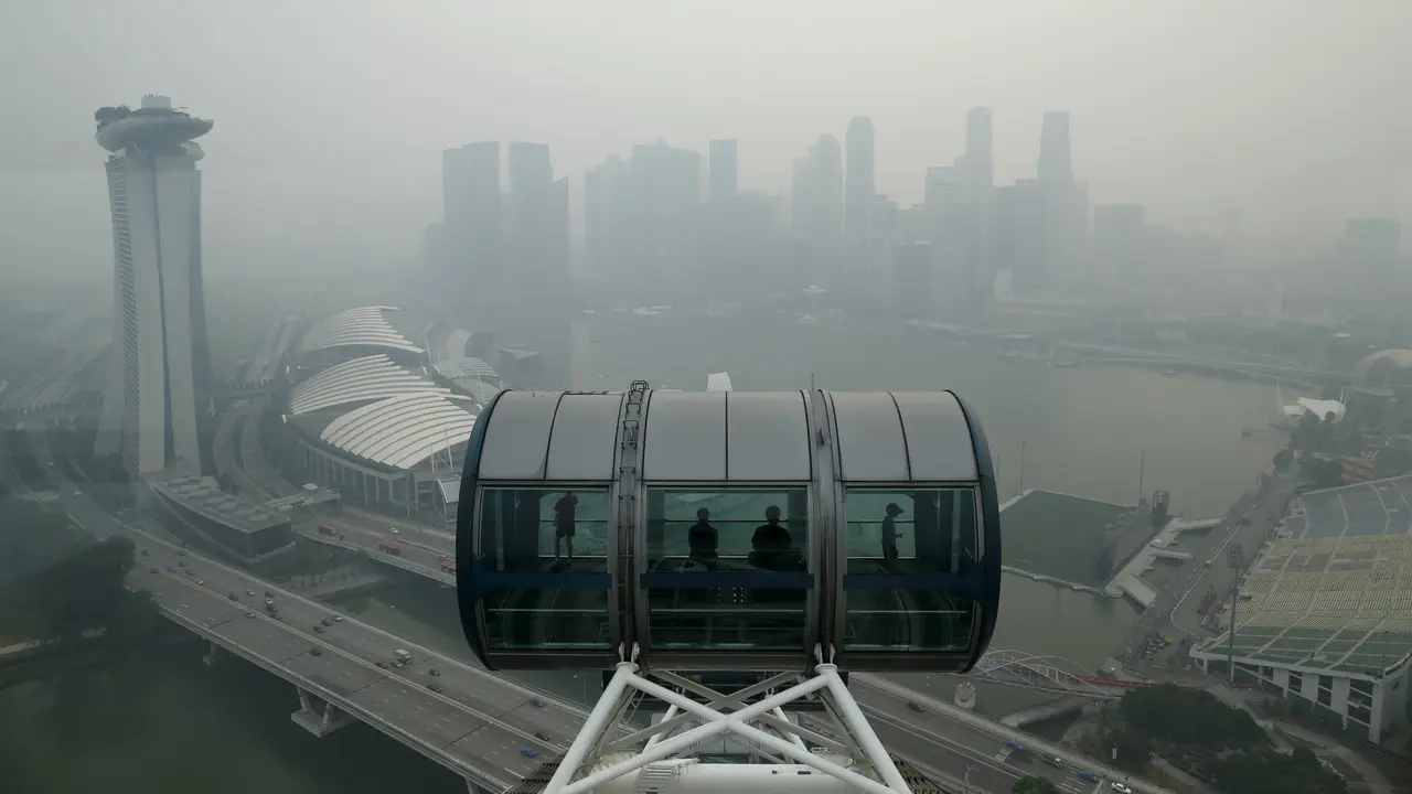 Singapura di tengah kabut asap