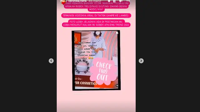 Veronika Krasnasari Buka Suara Usai Viral Dituding Kenakan Pakaian Sobek saat Pandu Acara TV. (instagram.com/veronika.twns)