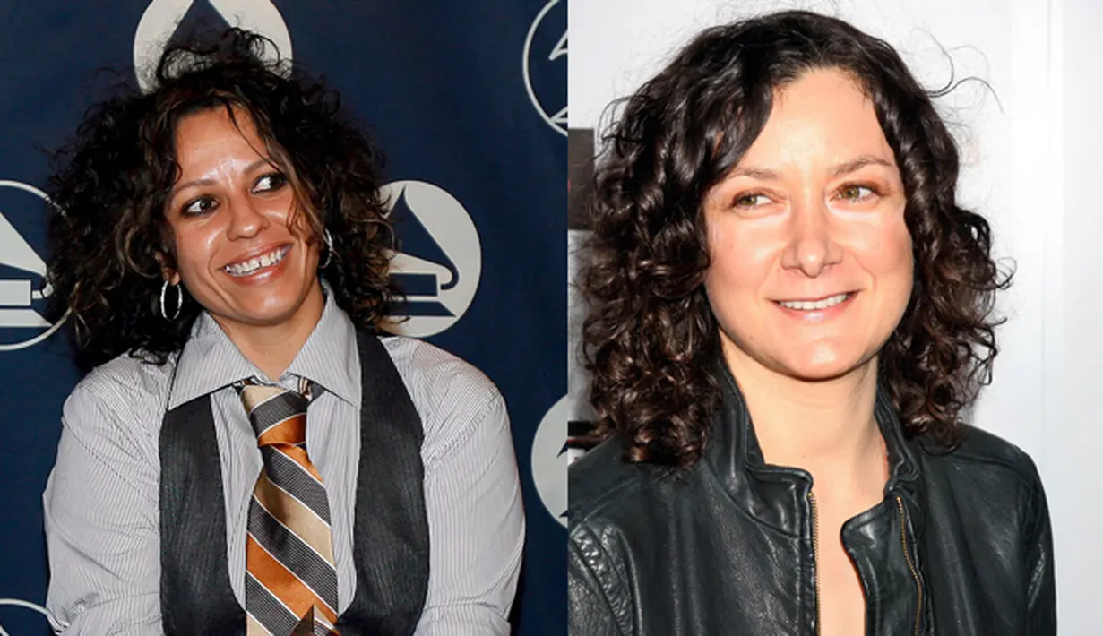 Linda Perry dan Sara Gilbert. (Bintang/EPA)  Sumber: afterellen.com