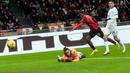 AC Milan menjamu Frosinone pada lanjutan Liga Italia. Rossoneri menang telak 3-1. (AP Photo/Luca Bruno)