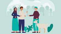 Ilustrasi Iduladha, Idul Adha, kurban, hewan kurban. (Image by freepik)