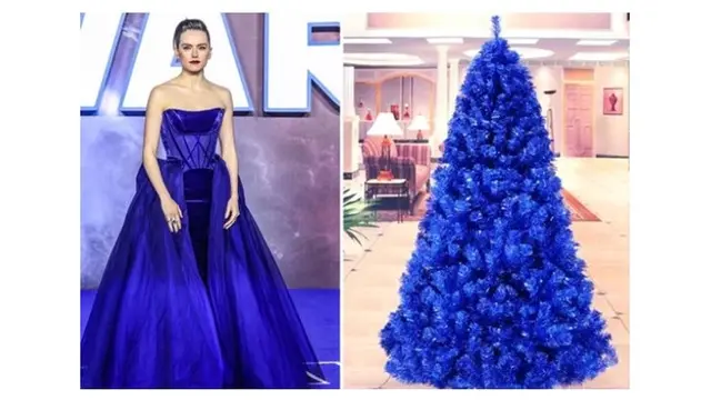 6 Cocoklogi Gaun Seleb Mirip Pohon Natal Ini Unik dan Mirip Banget