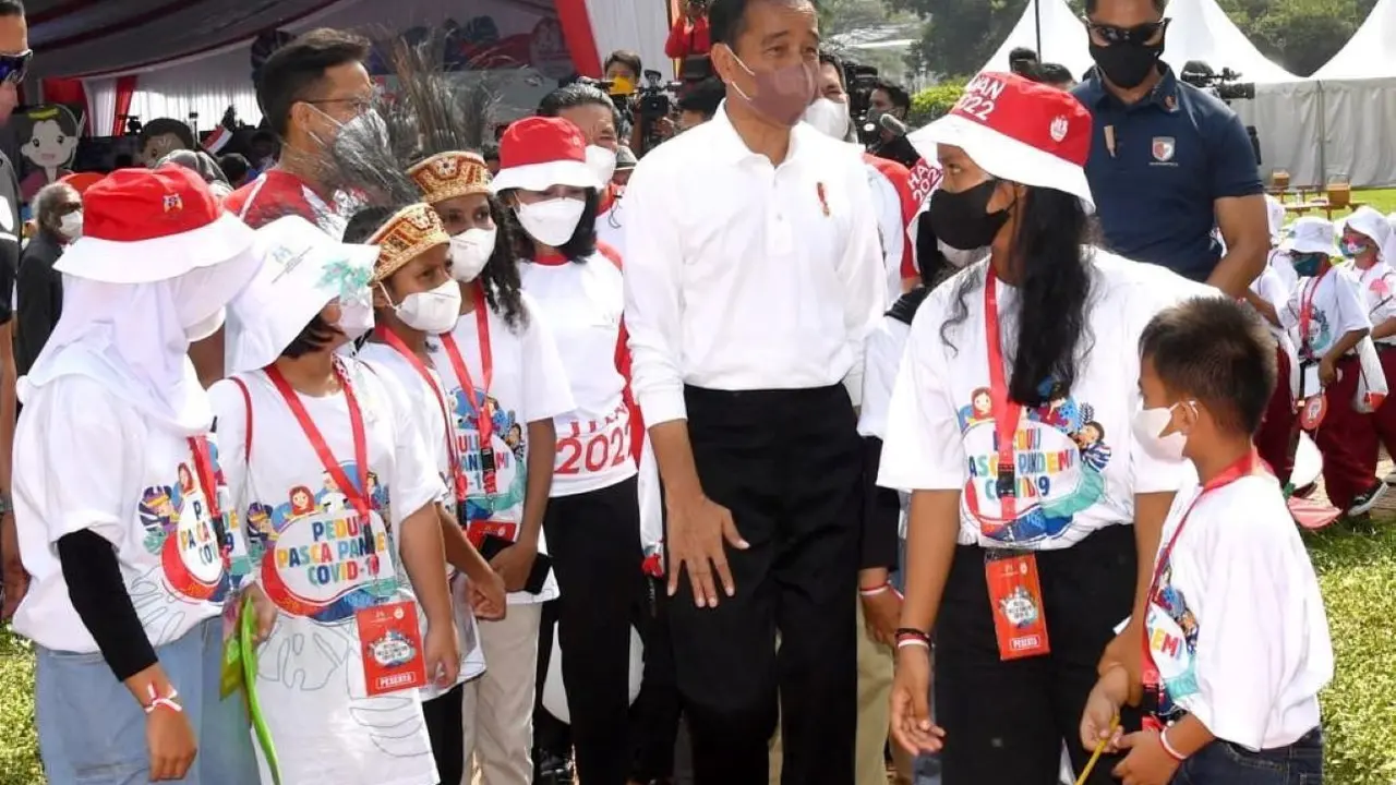 Presiden Jokowi di peringatan Puncak Hari Anak Nasional (HAN) 2022
