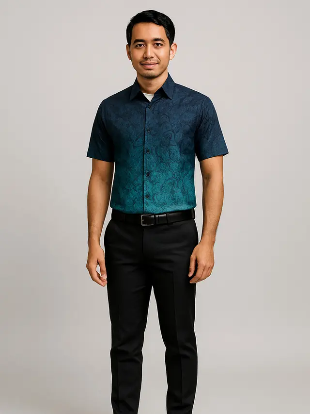Model Batik Slimfit Pria Lengan Pendek yang Cocok untuk Semua Umur (Foto: ChatGPT)