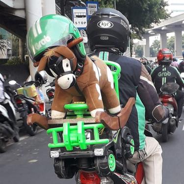 cara kocak driver ojol bawa orderan