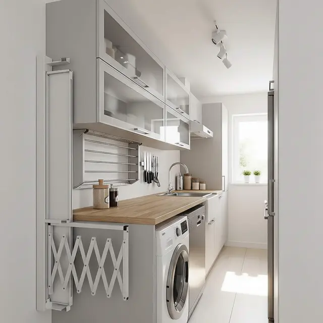 Ide Rumah Sempit Tapi Punya Ruang Jemur dan Dapur Fungsional