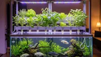 10 Ide Kebun Hidroponik Indoor Pakai Lampu LED Buat Rumah Minim Sinar Matahari