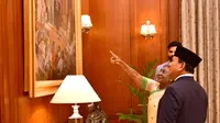 Presiden India Droupadi Murmu menerima lawatan Presiden Indonesia Prabowo Subianto di Istana Rashtrapati Bhavan. (X @rashtrapatibhvn)