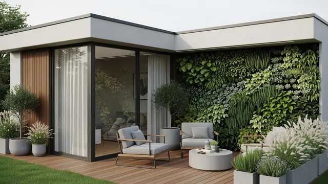 Model Rumah Mungil Tapi Punya Taman Vertikal dan Teras Cantik yang Asri