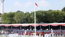 Suasana upacara Peringatan Hari Kemerdekaan ke-71 RI di Istana Merdeka, Jakarta, Rabu (17/8). Upacara ini rutin digelar setiap tahunnya setiap 17 Agustus. (Liputan6.com/Faizal Fanani)