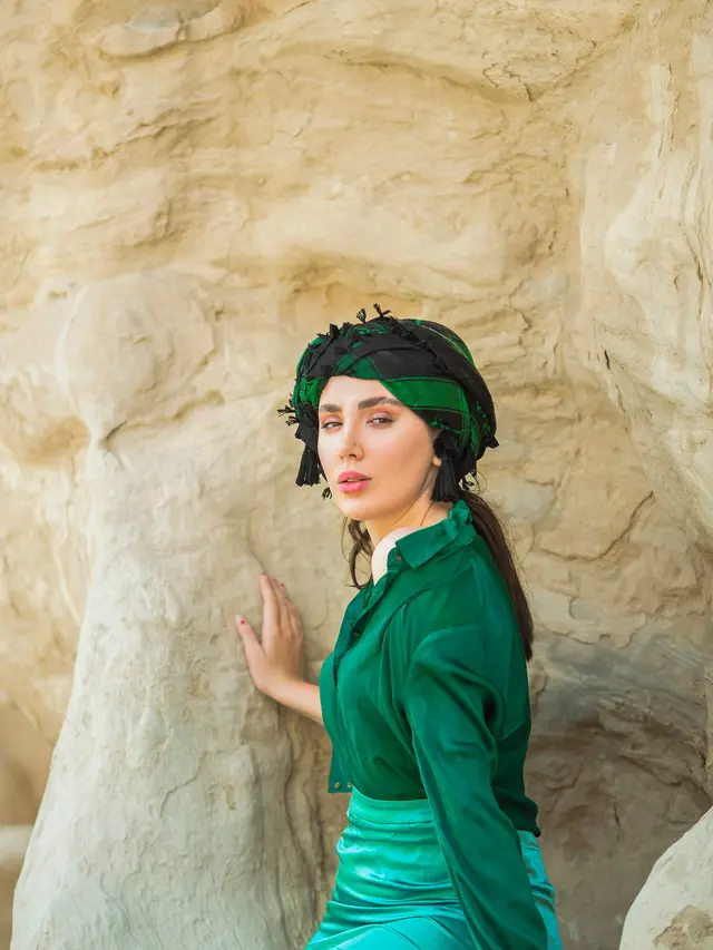 Emerald green outfit