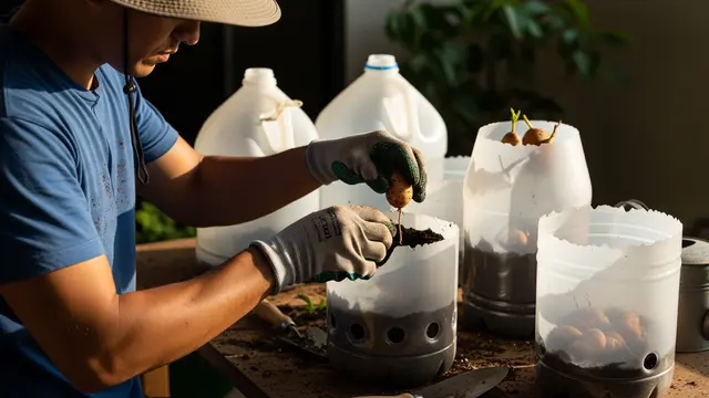 Cara Buat Kebun Umbi-Umbian di Galon Bekas/Gemini AI