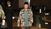 Wakil Ketua MPR Hidayat Nur Wahid tampak menghadiri acara resepsi pernikahan Dwina Michaella, putri Ketua DPR, Setya Novanto yang berlangsung di Hotel Mulia, Senayan, Jakarta, Jumat (4/12). (Liputan6.com/Immanuel Antonius)