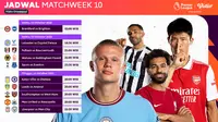 Jadwal dan Live Streaming Liga Inggris 2022/2023 Matchday 10 di Vidio, 15&16 Oktober 2022. (Sumber : dok. vidio.com)