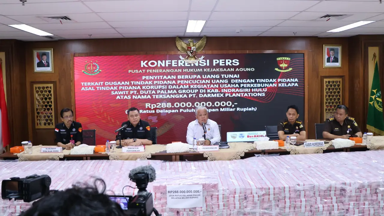 Penampakan Uang Hasil Sitaan Kejaksaan Agung (Kejagung) di Kasus Korupsi Duta Palma.