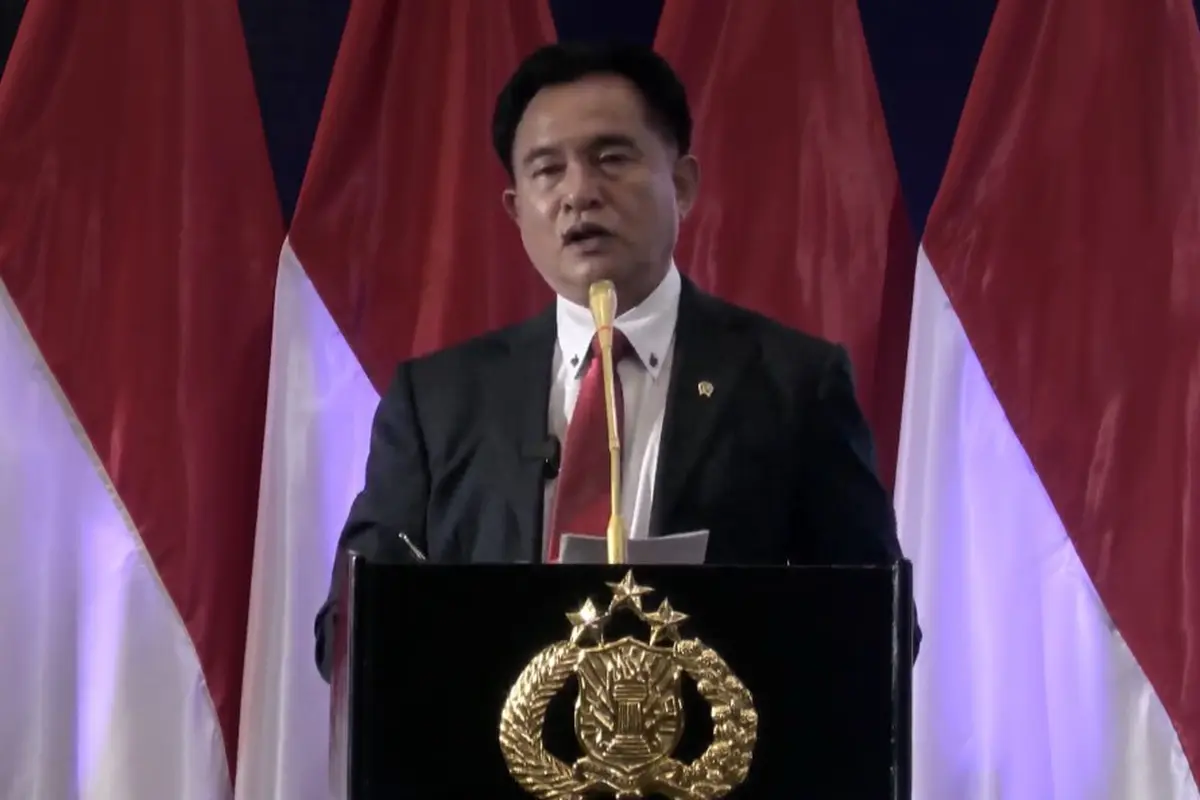 Menteri Koordinator Bidang Hukum, HAM, Imigrasi, dan Pemasyarakatan (Menko Kumham Imipas) Yusril Ihza Mahendra.