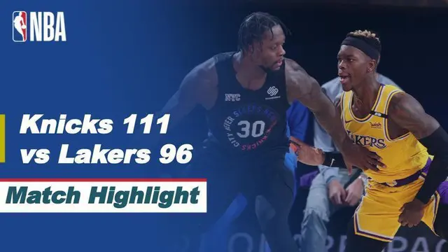 Berita video highlights NBA 2020/2021 antara New York Knicks melawan LA Lakers yang berakhir dengan skor 111-96, Selasa (13/4/2021) pagi hari WIB.