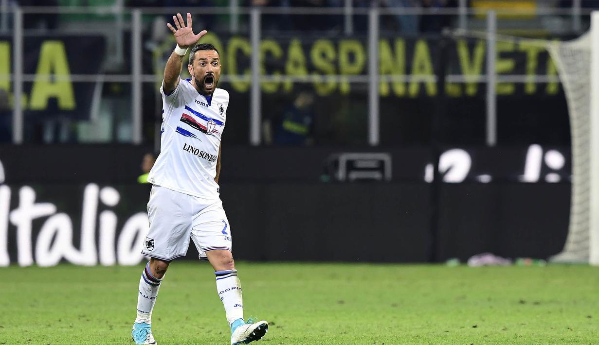 7. Fabio Quagliarella (Sampdoria) - 5 Gol (2 Penalti). (AFP/Miguel Medina)