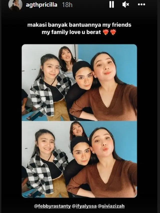 Reuni girlband Blink setelah 5 tahun bubar (Foto: Instagram/@agthpricilla)