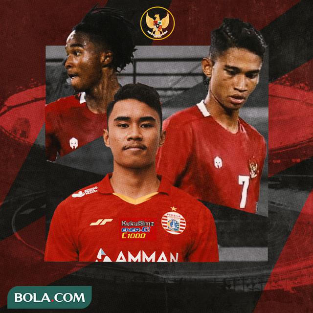 Timnas Indonesia - Ronaldo Kwateh, Marselino Ferdinan, Muhammad Ferrari