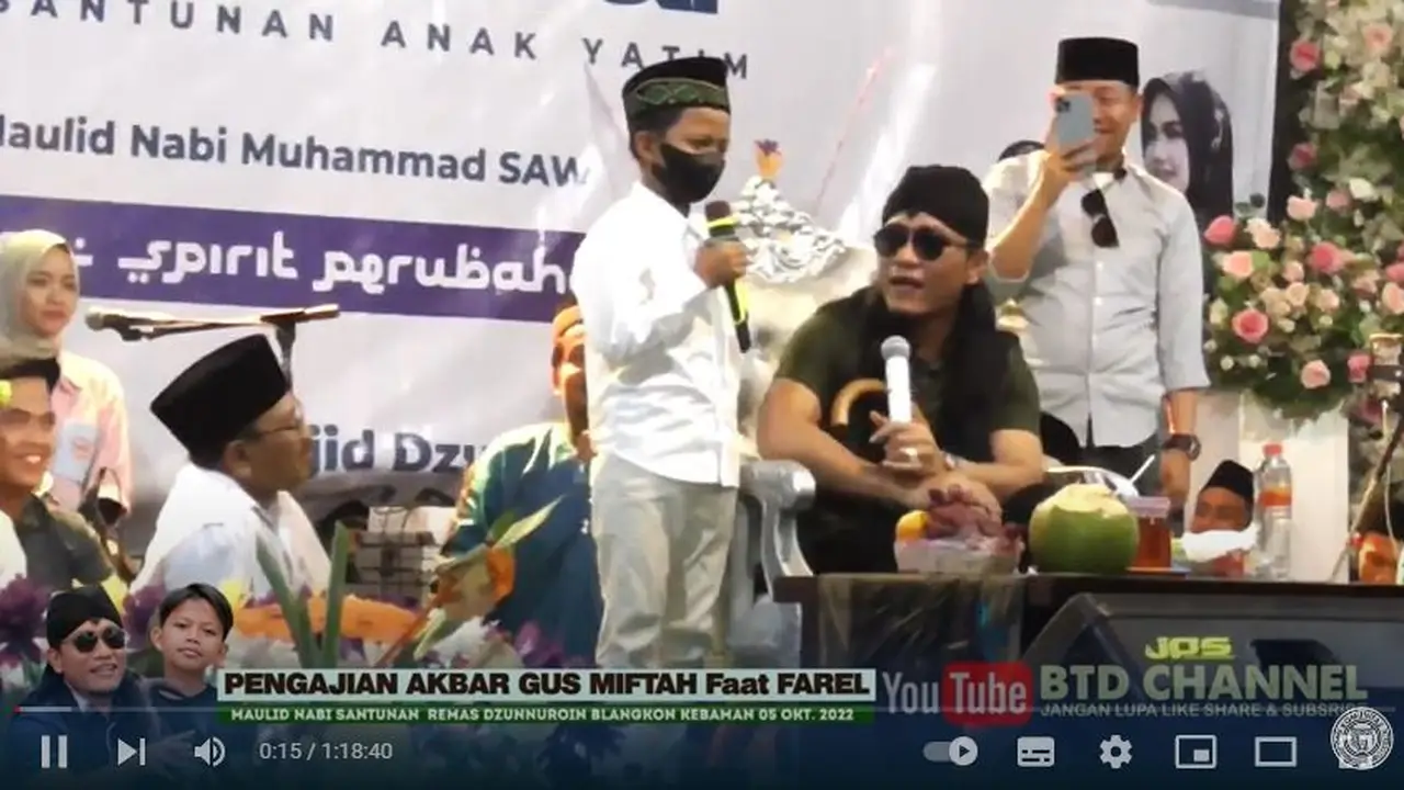 Farel Prayoga - Gus Miftah (Foto: YouTube)