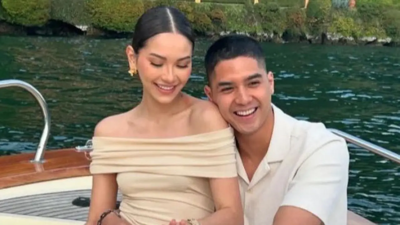 Alyssa Daguise dan Al Ghazali saat di Italia