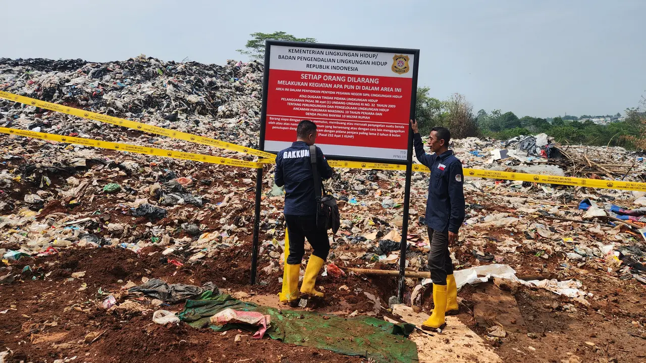 Kelola Sampah Ilegal, Seorang Warga Limo Depok Ditindak Gakkum hingga Dibui. (Dok: KLHK)