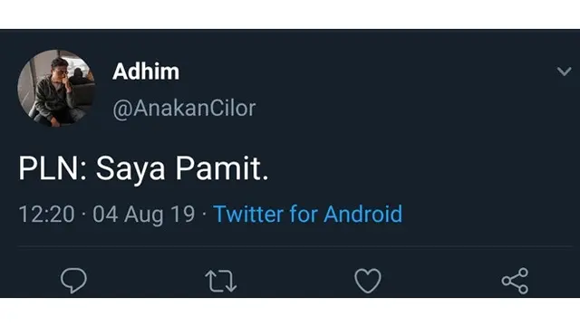 7 Reaksi Netizen Saat Mati Lampu, Ada yang Merasa Jadi Manusia Purba