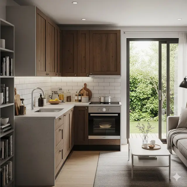 Desain Linear (L-Shape atau Galley)