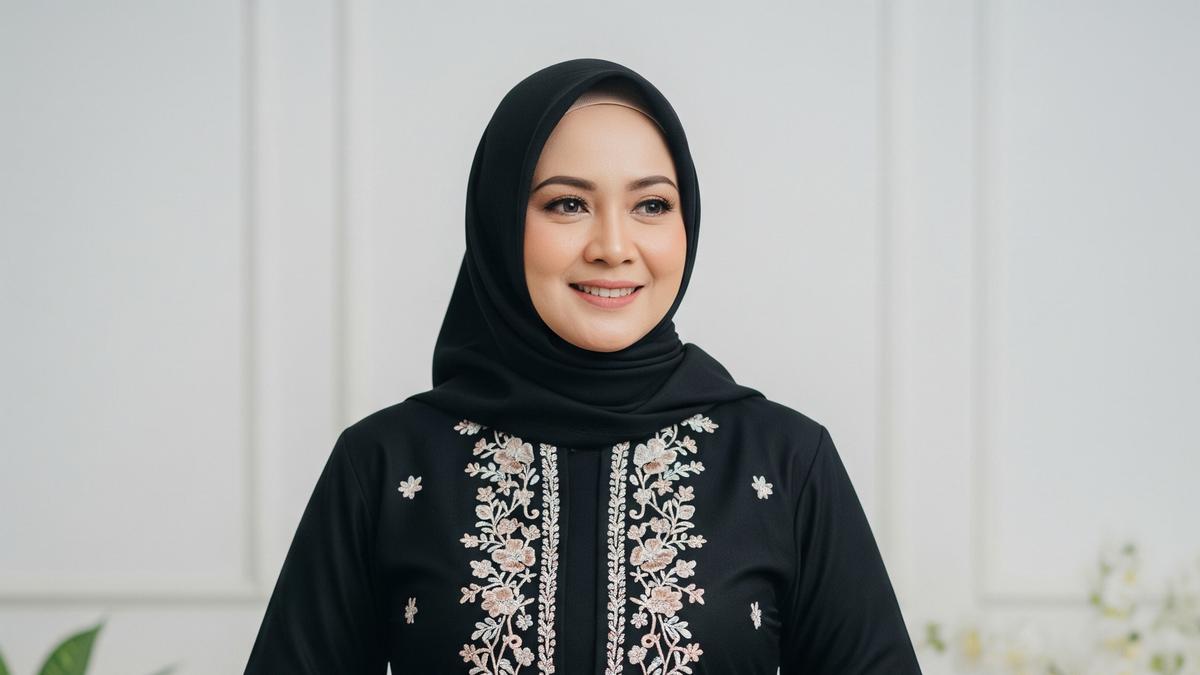 6 Gamis Hitam Motif Terbaru untuk Wanita Usia 40-an, Cocok untuk Acara Formal hingga Santai