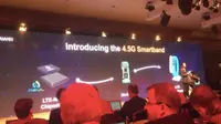 Gelang pintar atau smartband dari Huawei itu disebutkan memiliki dukungan koneksi 4.5 G sebagai sarana komunikasi. 