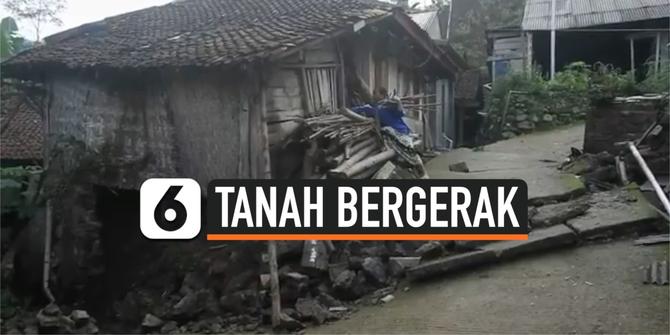 VIDEO: Tanah Bergerak di Banjarnegara, Belasan Rumah Rusak