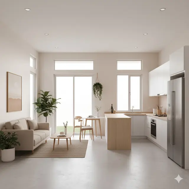 Rumah sederhana modern mewah (Foto: Gemini AI)