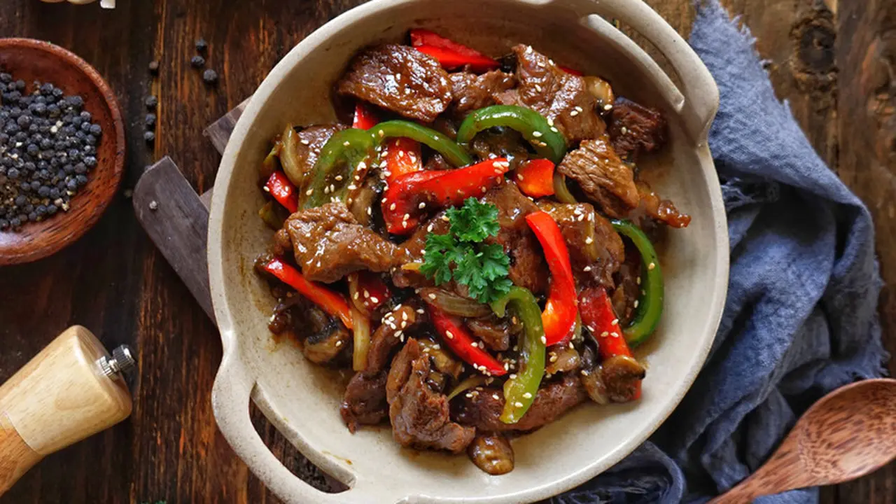 resep daging sapi black pepper