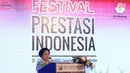 Presiden kelima RI Megawati Soekarnoputri memberikan sambutan pada Festival Prestasi Indonesia di Jakarta Convention Center, Senin (21/8). Acara ini digelar untuk memperingati hari kemerdekaan Indonesia yang ke-72. (Liputan6.com/Helmi Fithriansyah)