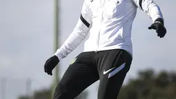 Pelatih Sporting CP Ruben Amorim mengambil bagian dalam sesi latihan di tempat latihan Akademi Cristiano Ronaldo di Alcochete dekat Lisbon pada 14 Februari 2022. Sporting CP akan menjamu Manchester City dalam leg pertama 16 besar Liga Champions, Rabu (16/2) dini hari WIB. (FILIPE AMORIM/AFP)