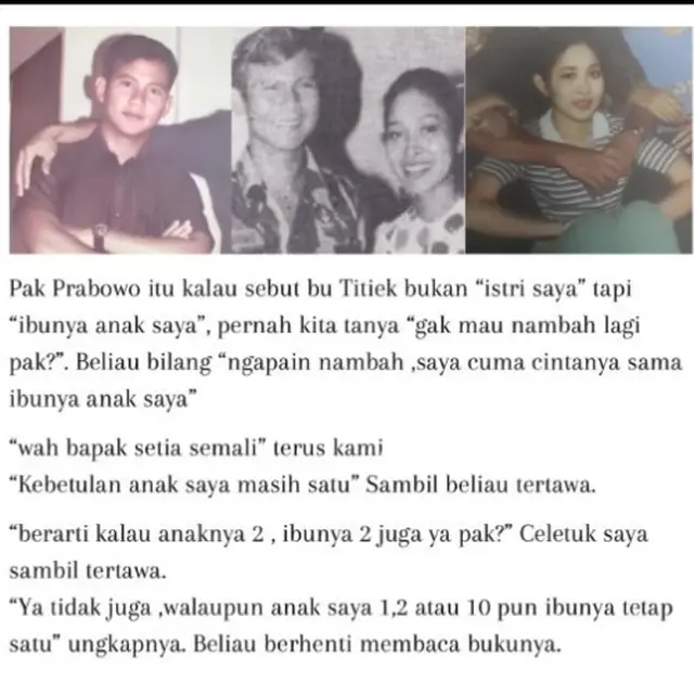 Bukan Hanya Titiek Soeharto, Prabowo Subianto Juga Punya Panggilan Khusus untuk Ibunda Didit Hediprasetyo