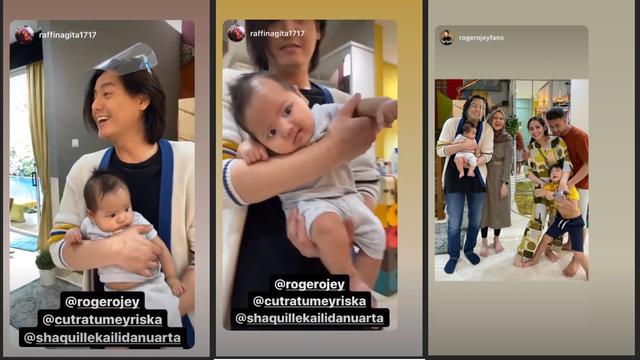 Keluarga Roger Danuarta - Cut Meyriska mengunjungi Raffi Ahmad - Nagita Slavina. (Instagram/ cutratumeyriska)