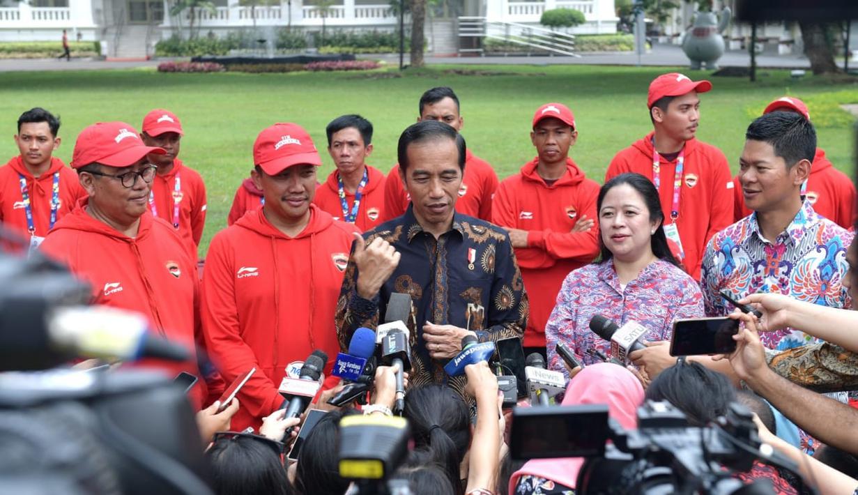 Presiden Joko Widodo melepas kontingen Indonesia untuk Asian Para Games 2018. Acara pelepasan digelar di halaman tengah Istana Merdeka pada Selasa, 2 Oktober 2018. (Kris - Biro Pers Setpres)