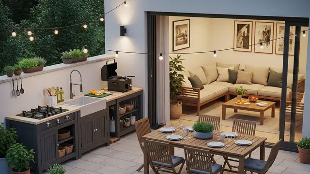 Model Teras Rumah Kecil Nyambung ke Dapur