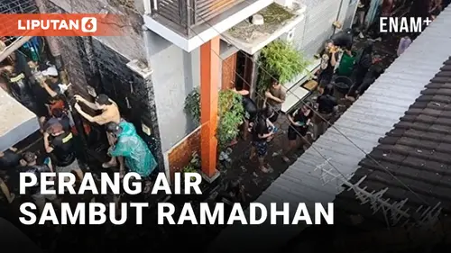 VIDEO: Serunya Tradisi Perang Air Sambut Ramadan di Semarang