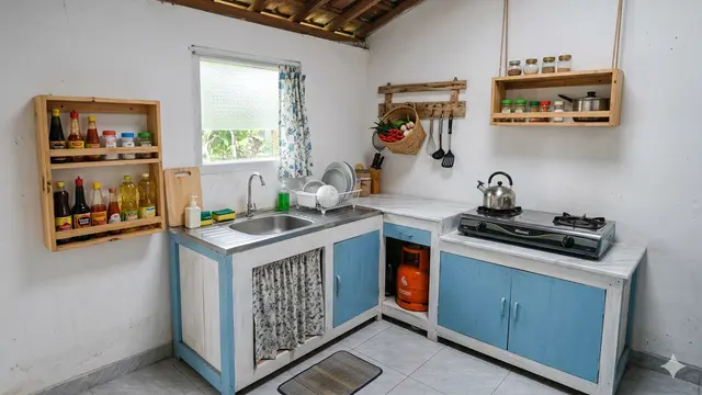 Model Dapur Sederhana Ukuran 2x2 di Kampung yang Fungsional