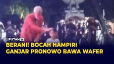 Viral Bocah Kecil Hampiri Ganjar Pranowo untuk Kasih Wafer
