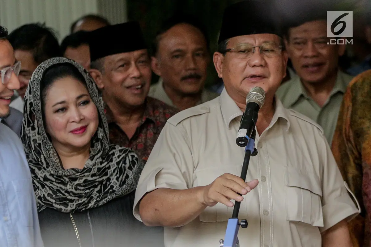Prabowo Sikapi Penetapan Hasil Pemilu KPU